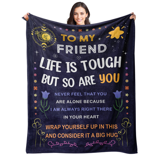 Best Friend Birthday Gifts for Women - Friendship Gift for Women - Christmas Valentines Graduation Birthday Gift Ideas for Best Friend Bestie BFF - Presents for Female Unique - Throw Blanket 50"x60"